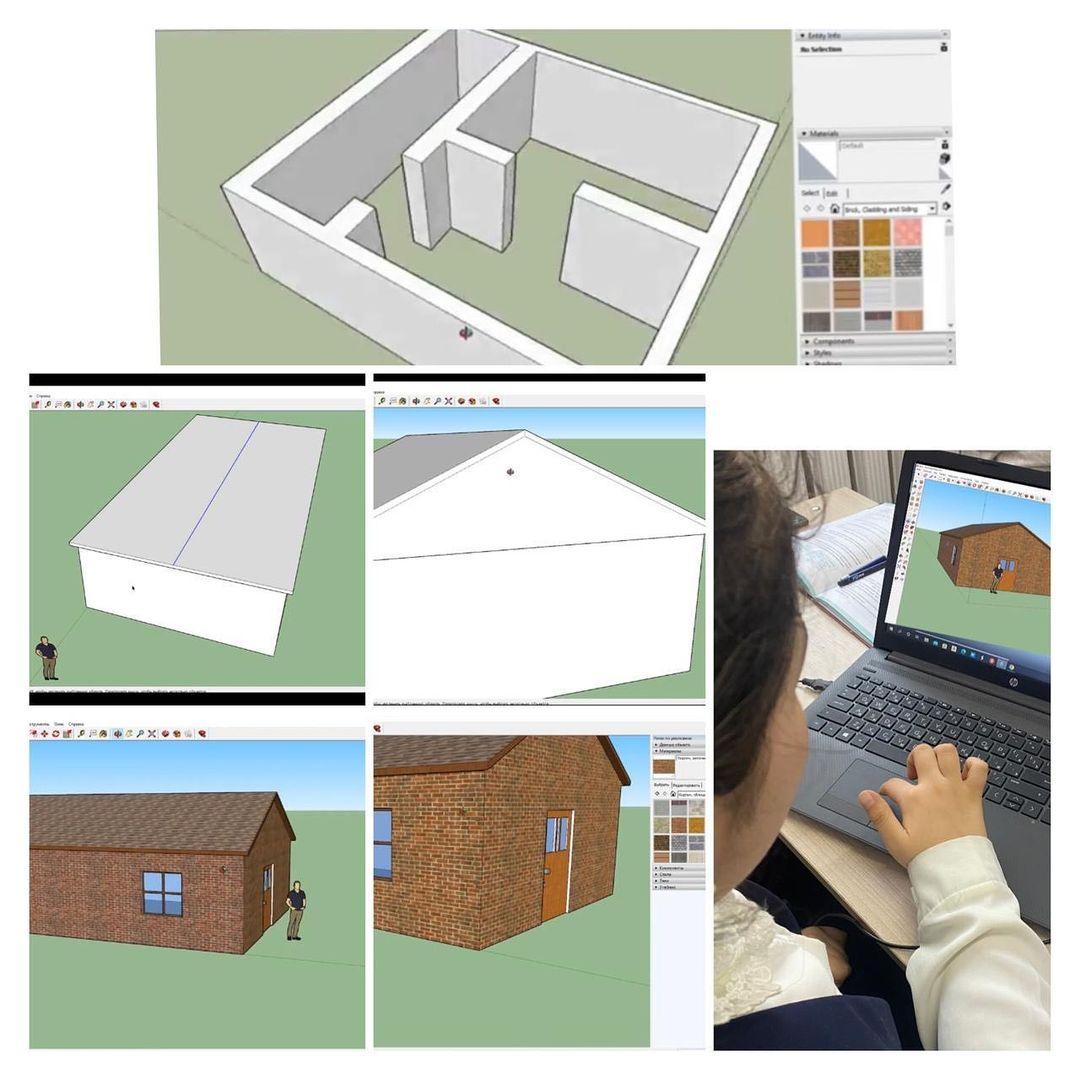 "Қауіпсіз дом" тақырыбында Sketchup" программасы 3D форматында